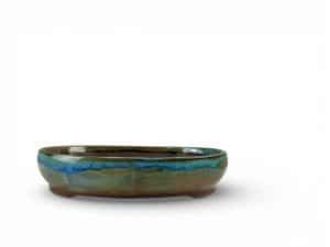 Handcrafted “Tidepool” classic oval bonsai pot by Mooi River Bonsai